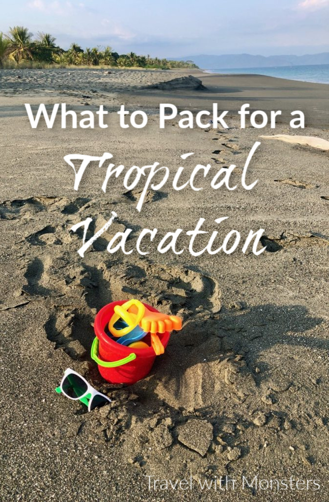 what to pack for a tropical vacation pin 1