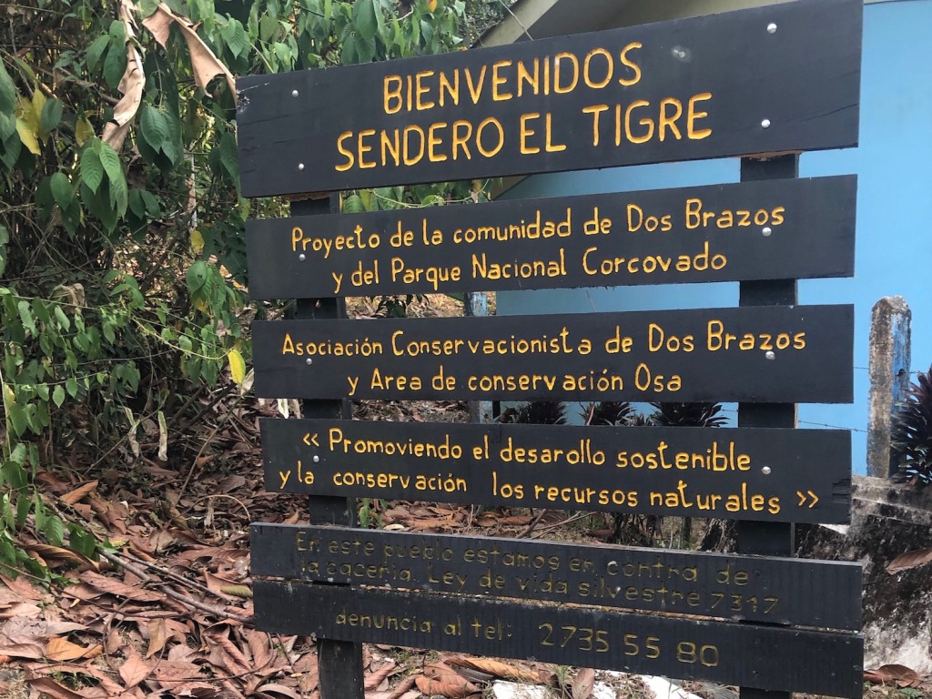 Corcovado National Park Sign